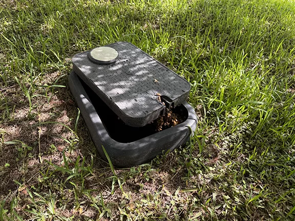Bee hive in a water meter Belleview FL
