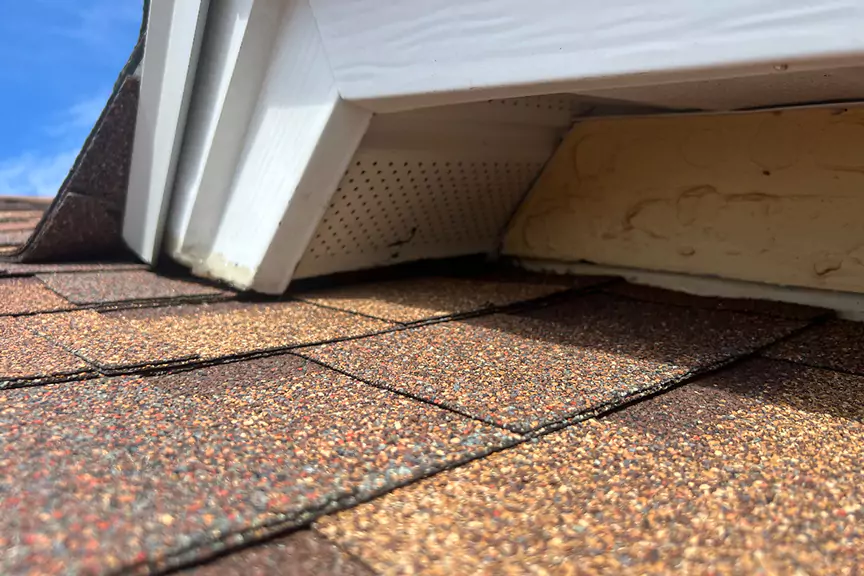 Open Soffit providing home for flying squirrels